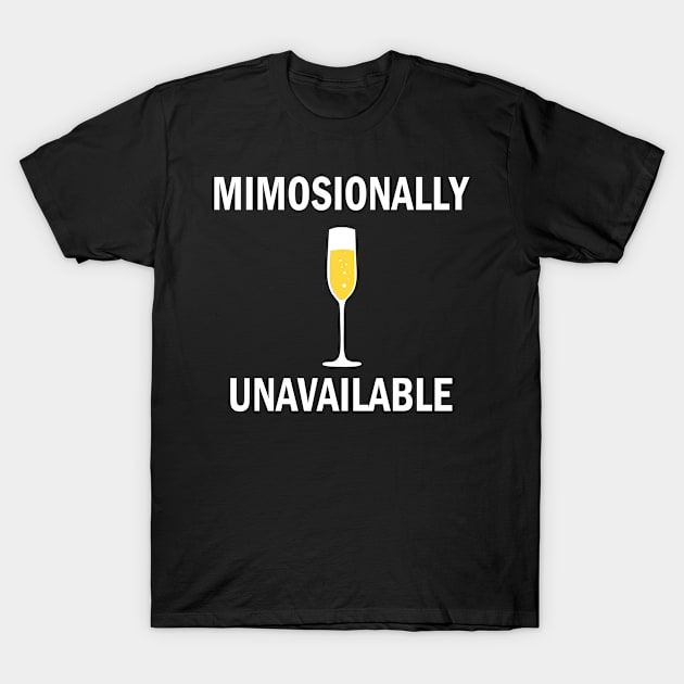 white Mimosionally Unavailable T-Shirt by kulonan_shirt